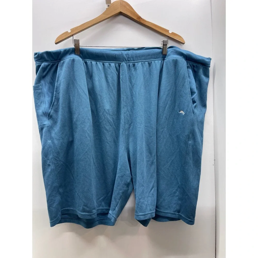Tommy Bahama Mens 4XLB Blue Knit Lounge Shorts Big & Tall Elastic Waist Marlin